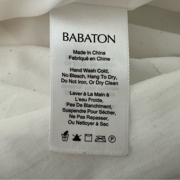 Aritzia Babaton White Jude Midi Pleated Skirt size Small - Picture 8 of 11